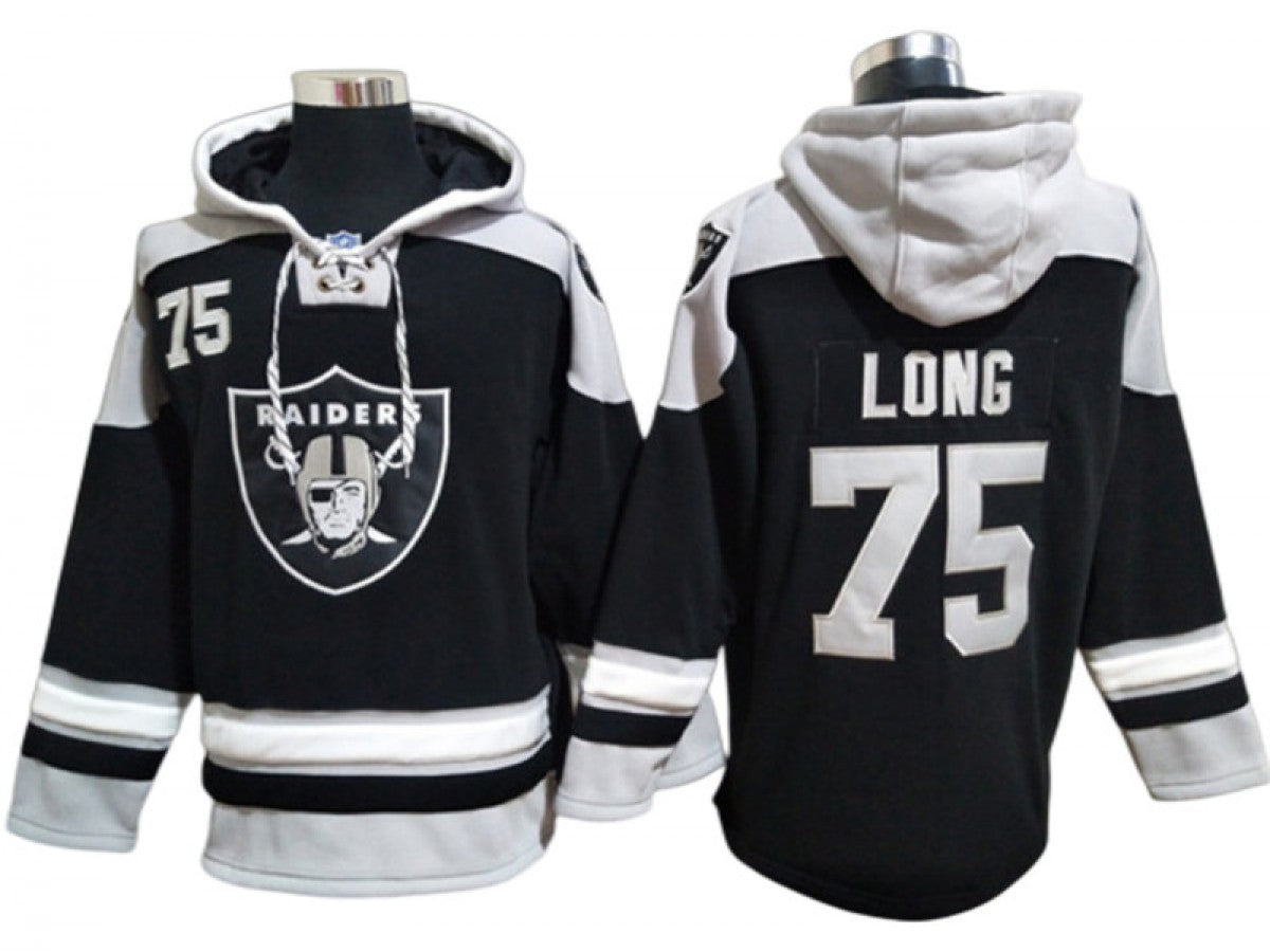 Las Vegas Raiders #75 Howie Long Black Lacer Pullover Hoodie