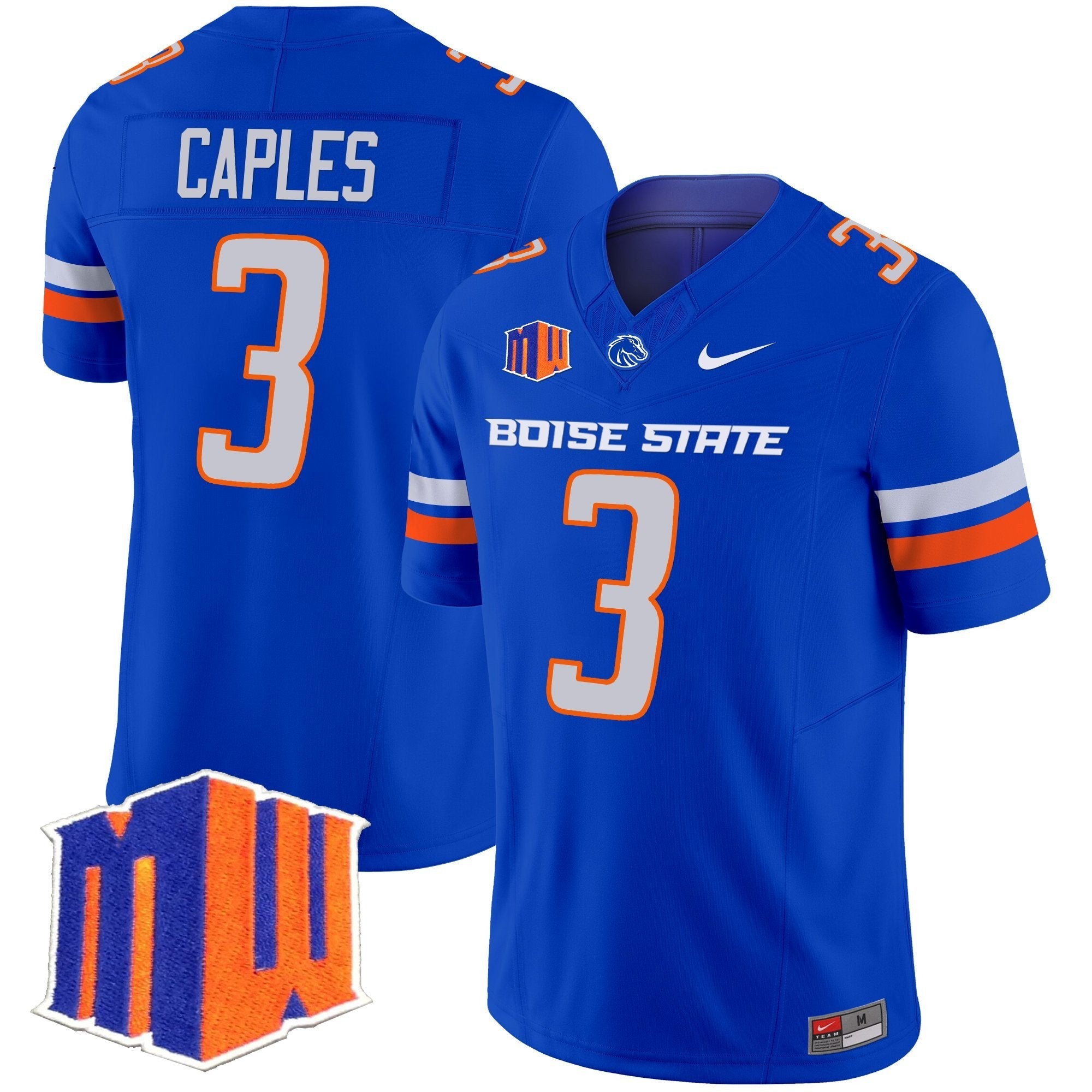 Latrell Caples Jersey #3 Boise State Broncos 2025 Vapor Stitched Royal