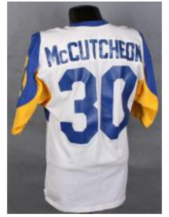 Lawrence McCutcheon Jersey Los Angeles Rams Custom Throwback Football White