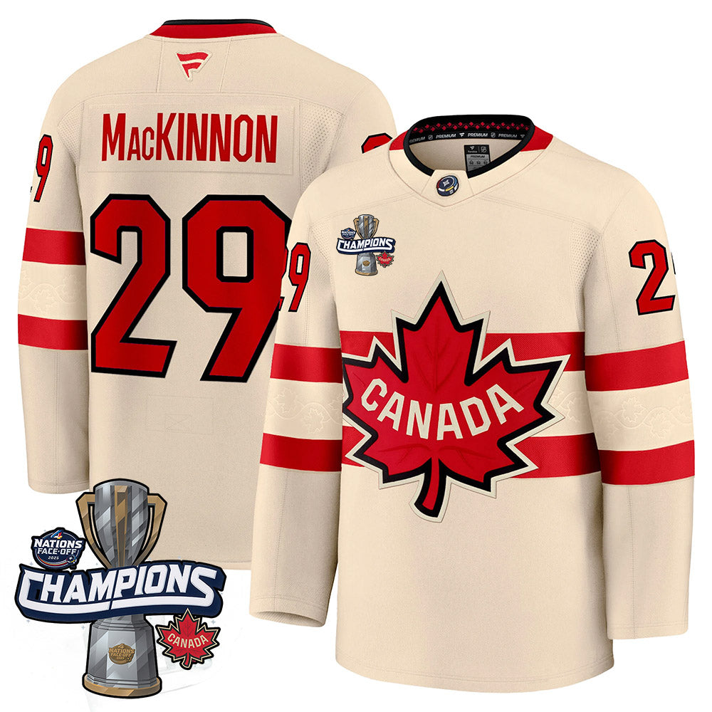 Men Canada 2025 4 Nations Face-Off Champions Jersey - All Stitched