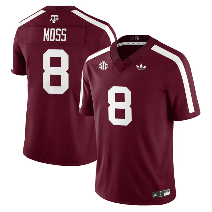 Le'Veon Moss Jersey #8 Texas A&M Aggies 1975 Throwback Stitched
