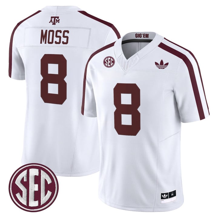 Le'Veon Moss Jersey #8 Texas A&M Aggies 2025 Vapor V2 Stitched