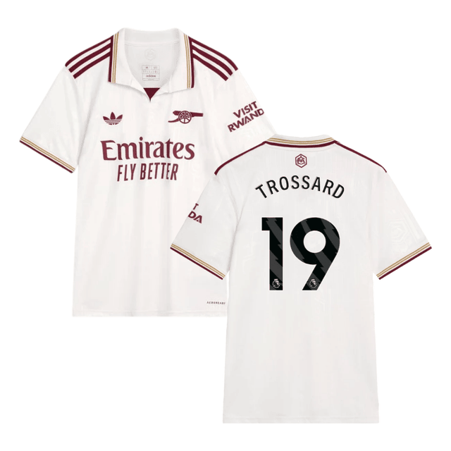 Leandro Trossard #19 Arsenal 2025-26 Third Jersey – Cream