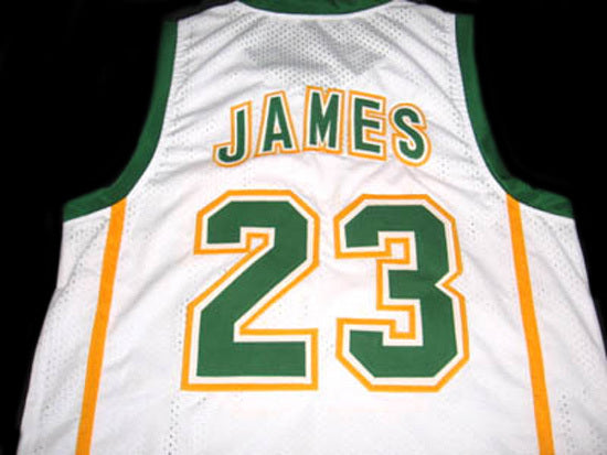 Lebron James Jersey #23 Irish High School Basketball White