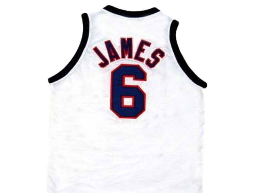 Lebron James Jersey #6 Team USA Basketball White