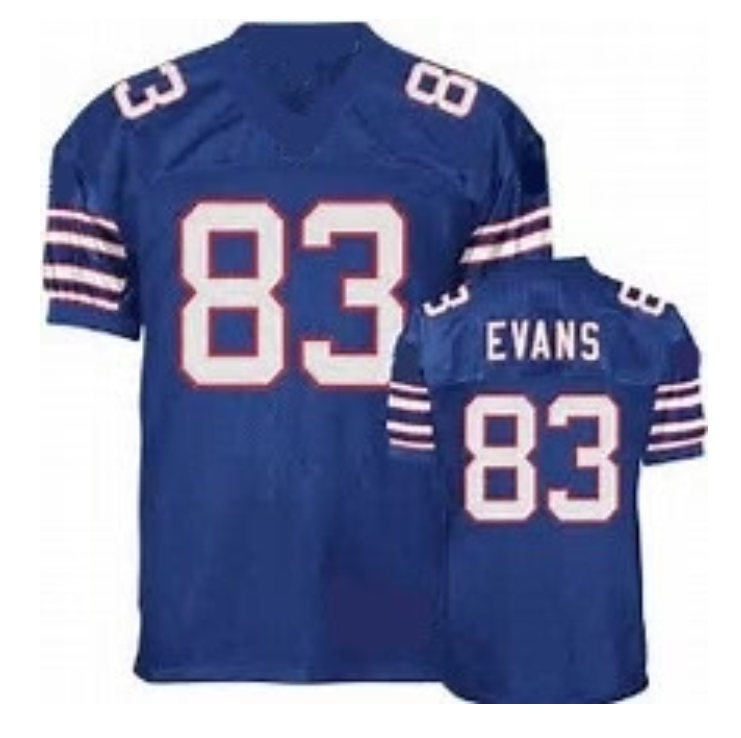 Lee Evans Jersey Buffalo Bills Custom Throwback Football Blue