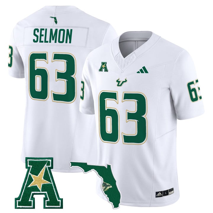 Lee Roy Selmon Jersey #63 South Florida Bulls 2025 Limited Stitched White