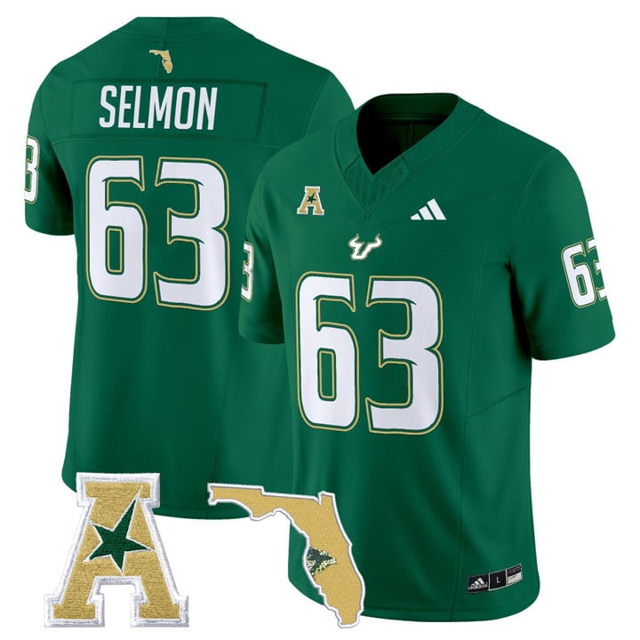 Lee Roy Selmon Jersey #63 South Florida Bulls 2025 Limited Stitched Green