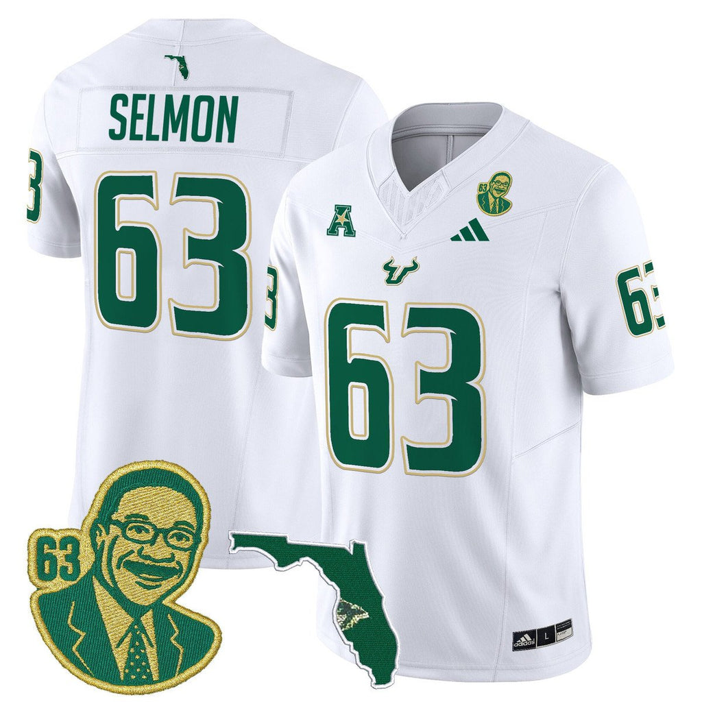 Lee Roy Selmon Jersey #63 South Florida Bulls Legacy Edition Stitched White