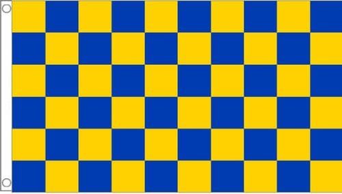 Leeds United Check Flag 3x5ft Banner Polyester