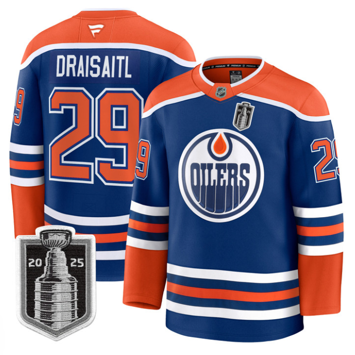 Leon Draisaitl Jersey #29 Edmonton Oilers 2025 Stanley Cup Final Stitched Home