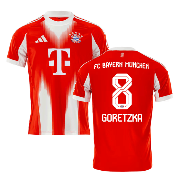 Leon Goretzka 8 Bayern Munich 2025-26 Home Jersey – Red