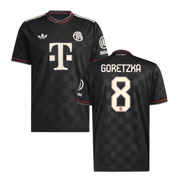 Leon Goretzka #8 Bayern Munich 2025-26 Third Men Jersey – Black