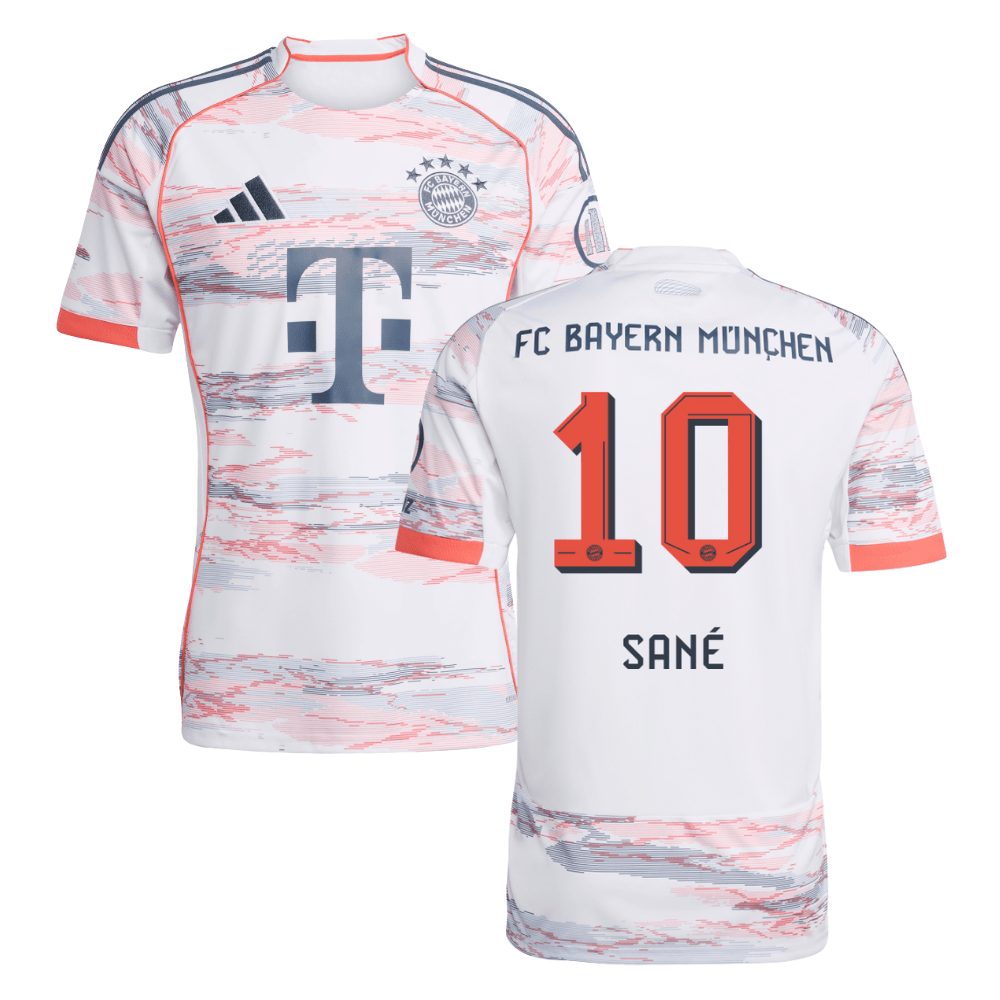Leroy Sane #10 Bayern Munich 2025-26 Away Men Jersey – White