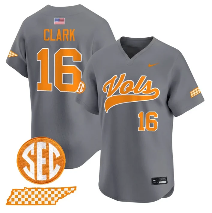 Levi Clark Jersey #16 Tennessee Vols 2026 Smokey Series Stitched