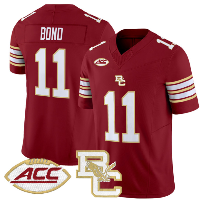 Lewis Bond Jersey #11 Boston College Eagles 2025 Vapor Stitched Maroon