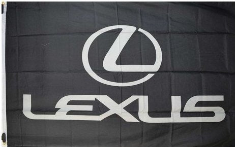 Land Rover White Flag 3X5 Ft Polyester Banner USA 90x150cm (Lexus Black Flag 3X5 Ft Polyester Banner USA 90x150cm)