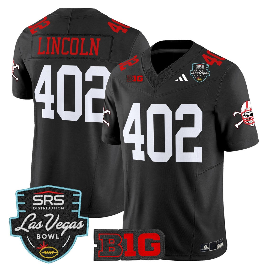 Lincoln Jersey #402 Nebraska Cornhuskers 2025 Las Vegas Bowl Stitched
