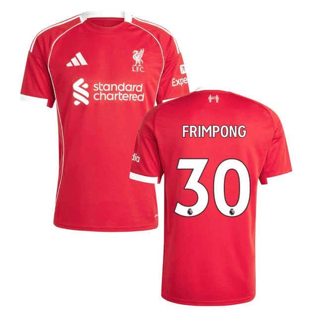 Liverpool 2025-26 FRIMPONG #30 Home Jersey – Red