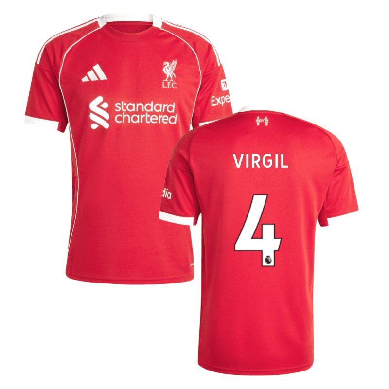 Liverpool 2025-26 VIRGIL 4 Home Jersey – Red