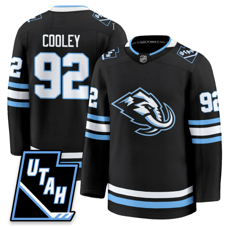 Logan Cooley Jersey #92 Utah Hockey Mammoth 2025 Limited All Stitched Black
