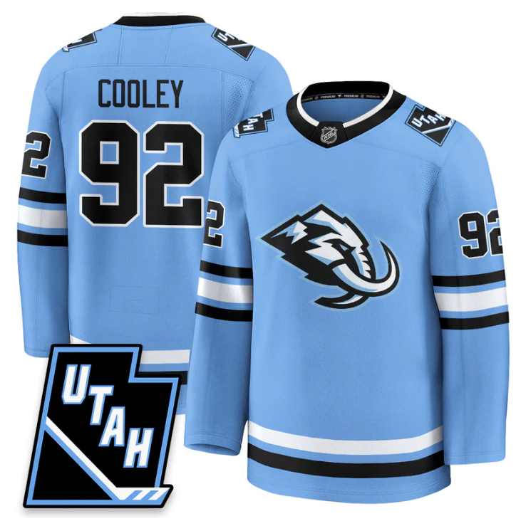 Logan Cooley Jersey #92 Utah Hockey Mammoth 2025 Limited All Stitched Blue