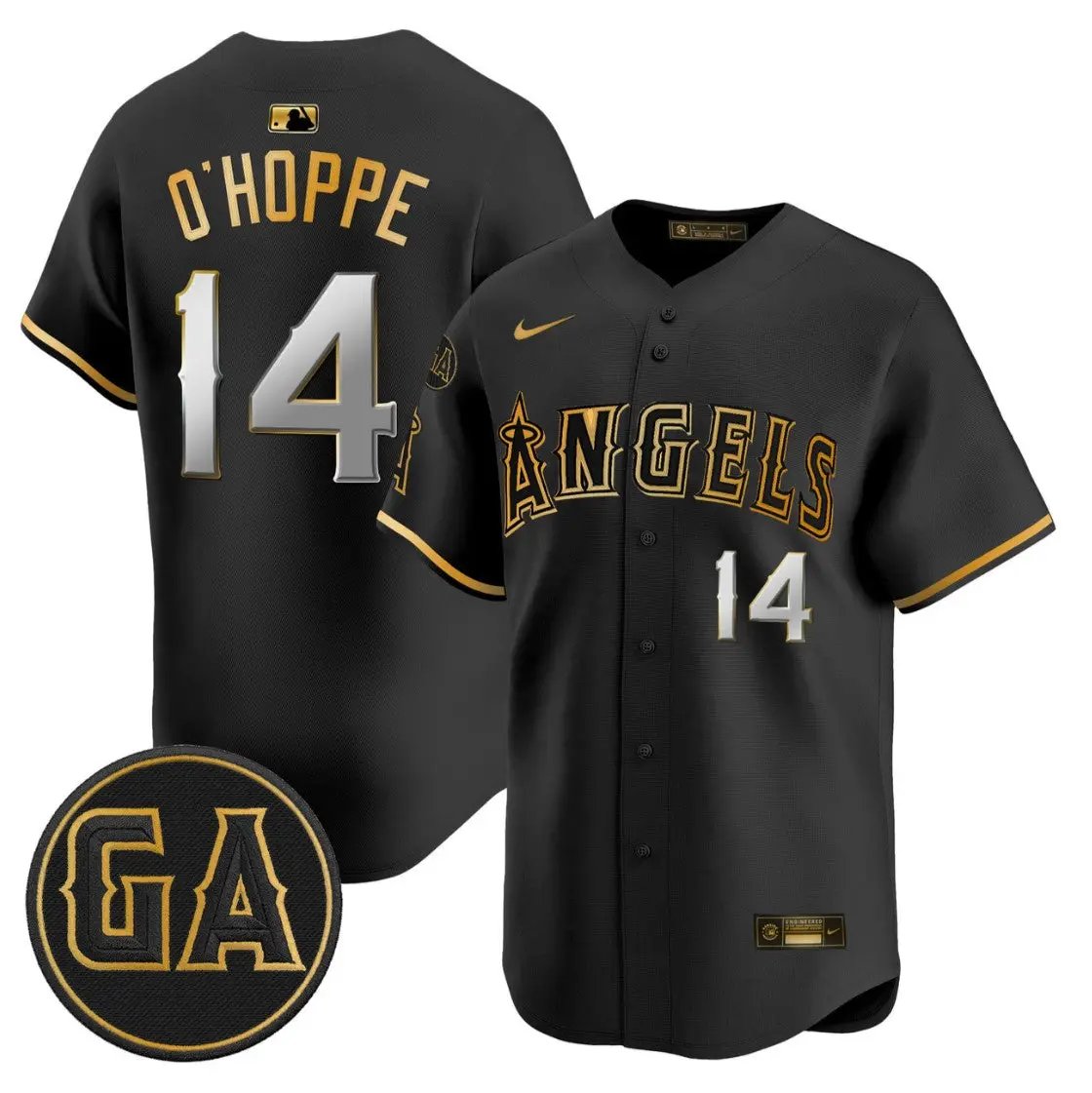 Logan O'Hoppe Jersey #14 Angels Garret Anderson Tribute Stitched