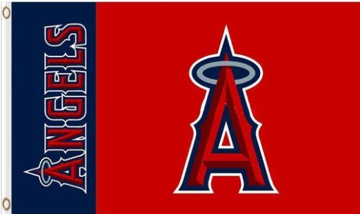 Los Angeles Angels Custom USA Flag 3X5Ft Banner USA Polyester with Brass Grommets
