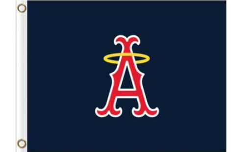 Los Angeles Angels Digital Print US Flag 3X5Ft Banner USA Polyester with Brass Grommets