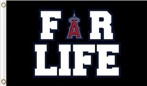 Los Angeles Angels For Life Flag 3X5Ft Banner USA Polyester with Brass Grommets