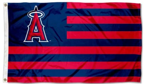Los Angeles Angels Stars and Stripes Flag 3X5Ft Banner USA Polyester with Brass Grommets