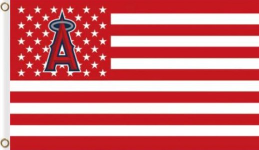 Los Angeles Angels USA American Flag 3X5Ft Banner USA Polyester with Brass Grommets