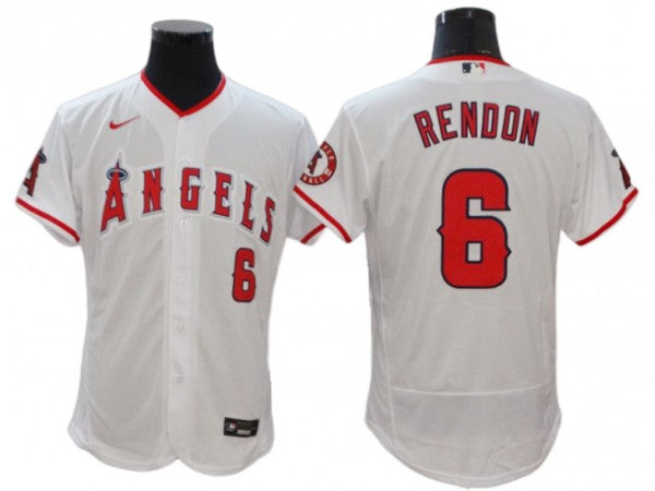Los Angeles Angels #6 Anthony Rendon White Home Flex Base Jersey