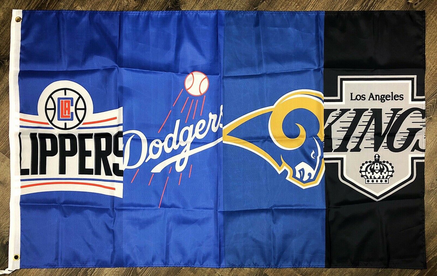 Los Angeles Clippers Dodgers Rams Kings Flag 3x5 ft Sports Banner Man-Cave