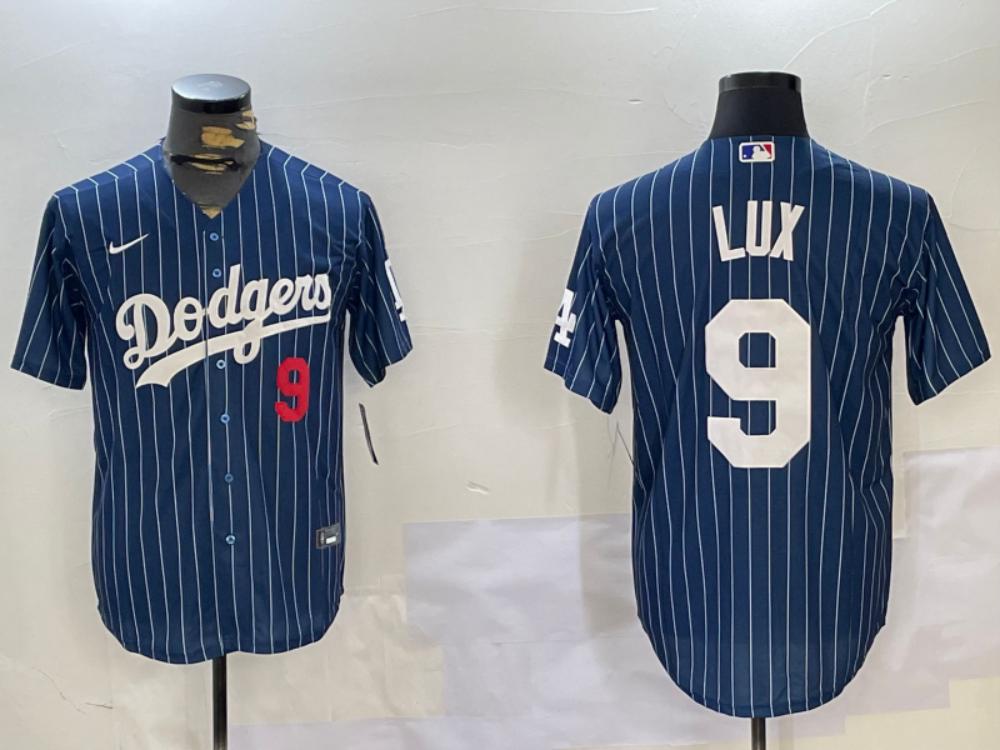 Los Angeles Dodgers Gavin Lux Navy Throwback Replica Jersey
