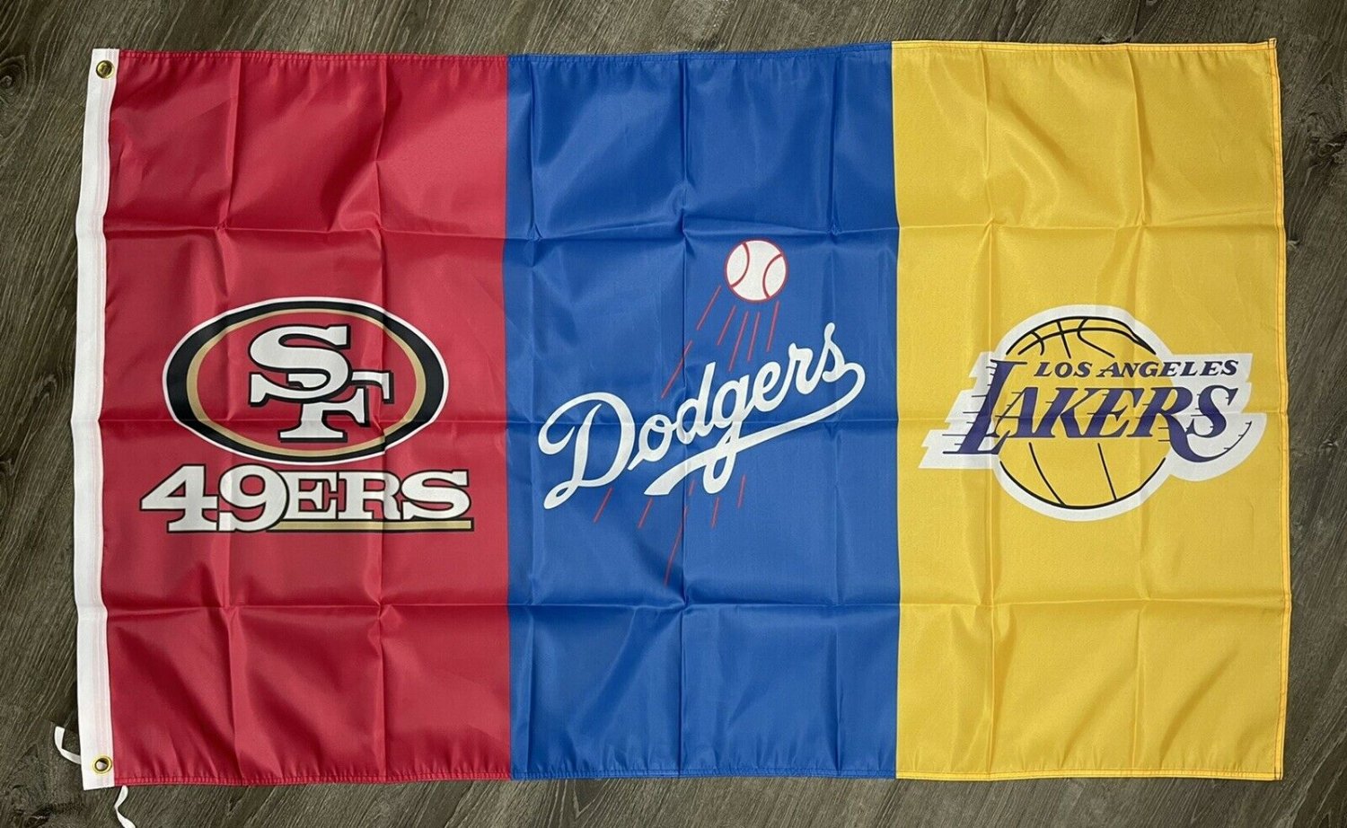 Los Angeles Dodgers Lakers San Francisco 49ers Flag 3x5 ft Sport Banner Man-Cave
