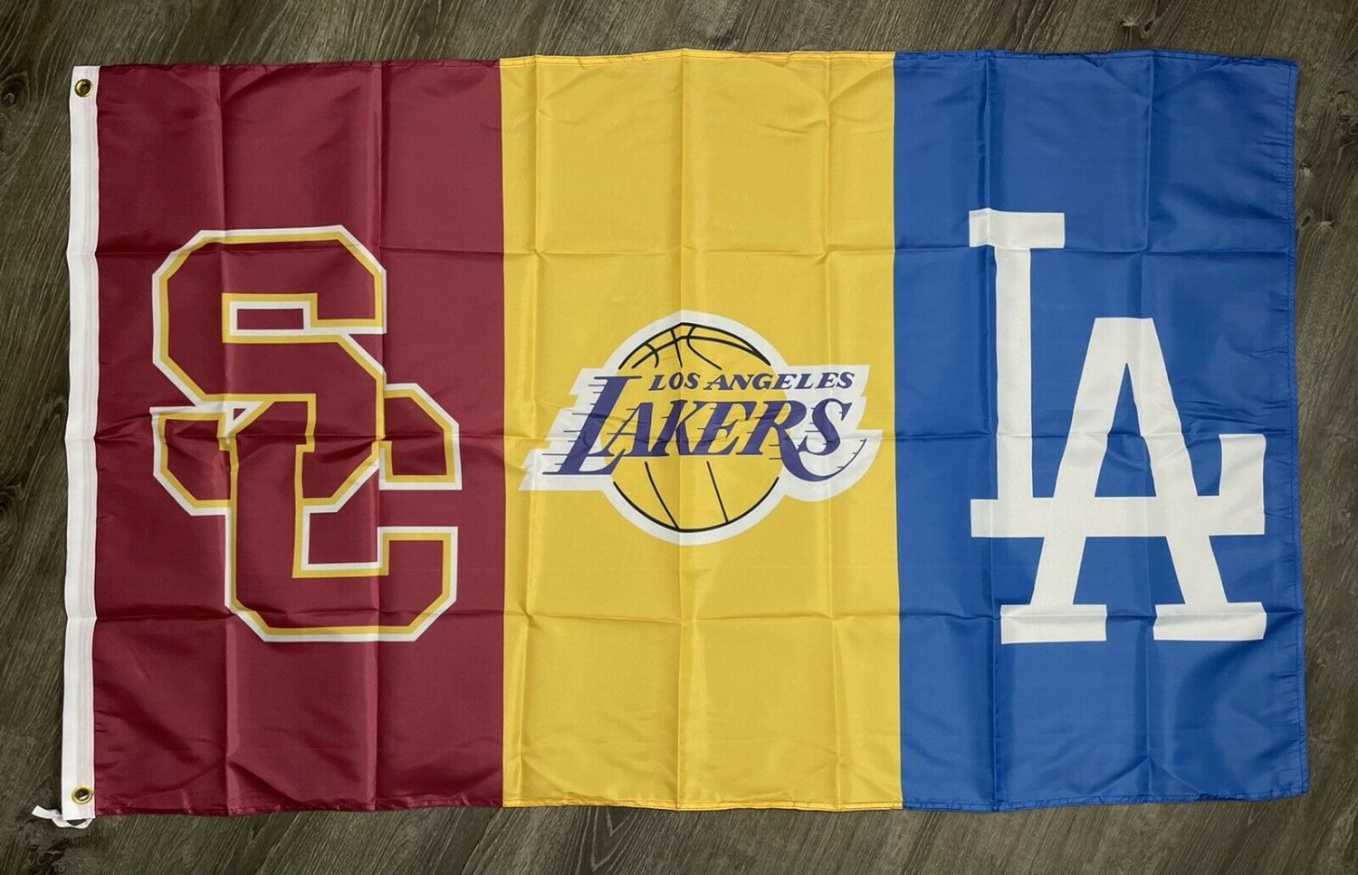 Los Angeles Dodgers Lakers USC Trojans Flag 3x5 ft Garage Man-Cave