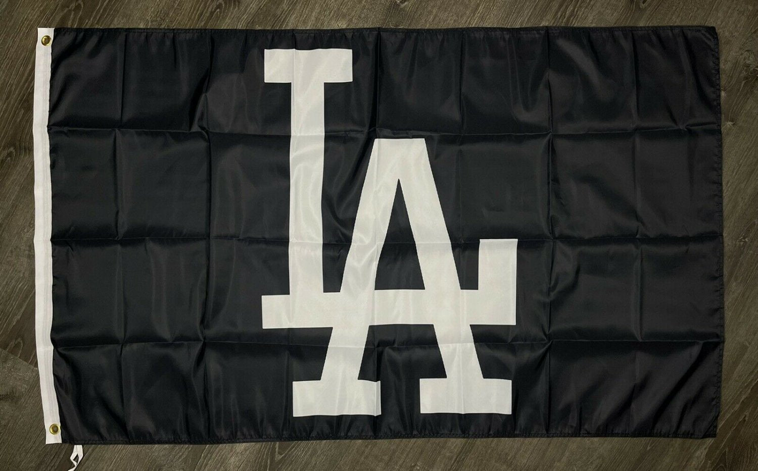 Los Angeles Dodgers Logo Flag 3x5 ft Black White Banner Man-Cave Garage