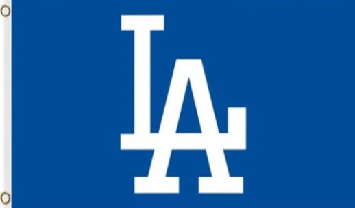 Los Angeles Dodgers Logo US Flag 3X5Ft Banner USA Polyester with Brass Grommets