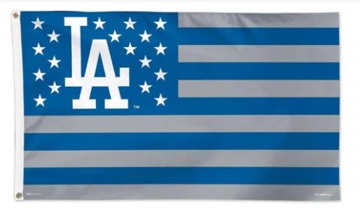 Los Angeles Dodgers Star Flag 3X5Ft Banner USA Polyester with Brass Grommets