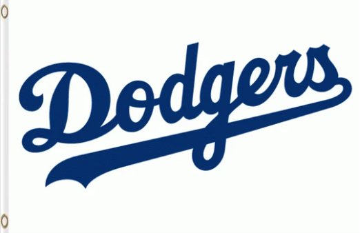 Los Angeles Dodgers USA White Flag 3X5Ft Banner USA Polyester with Brass Grommets
