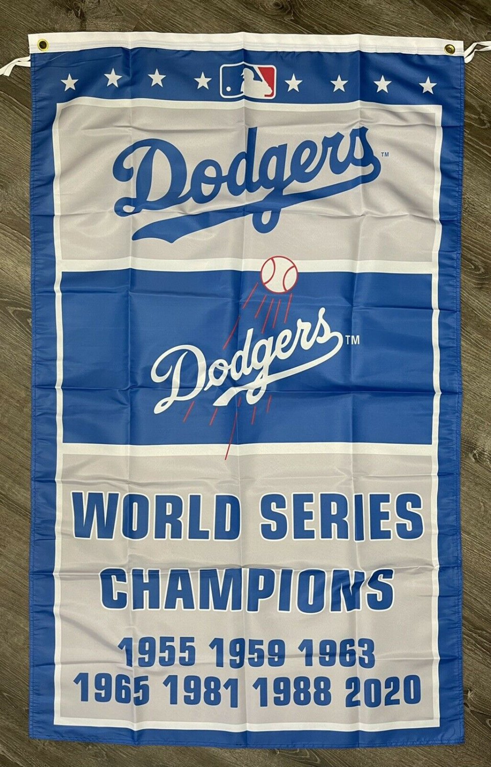 Los Angeles Dodgers World Series Championship Flag 3x5 ft Banner Man-Cave Vertical