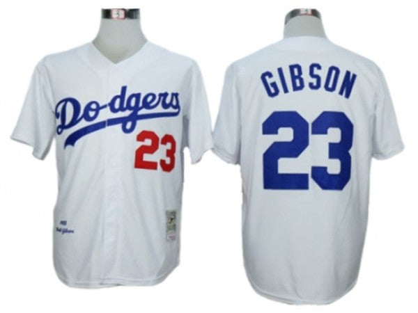 Los Angeles Dodgers #23 Kirk Gibson White Throwback Jersey