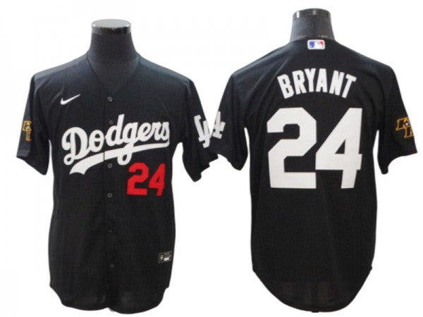 Los Angeles Dodgers #24 Kobe Bryant Cool Base Jersey - Black