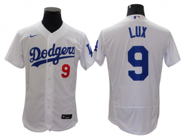 Los Angeles Dodgers #9 Gavin Lux Royal Alternate Flex Base Jersey