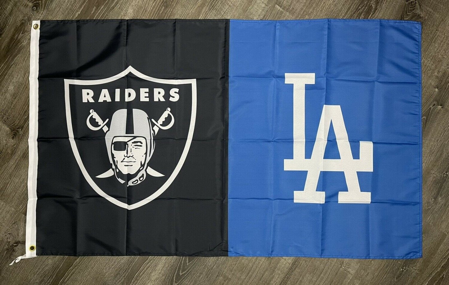 Los Angeles Dodgers vs Oakland Raiders Flag 3x5 ft Banner Man-Cave New