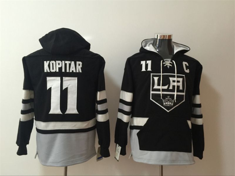 Los Angeles Kings #11 Anze Kopitar Pullover Hoodie Black