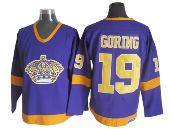 Los Angeles Kings #19 Butch Goring 1970 Vintage CCM Jersey -Purple