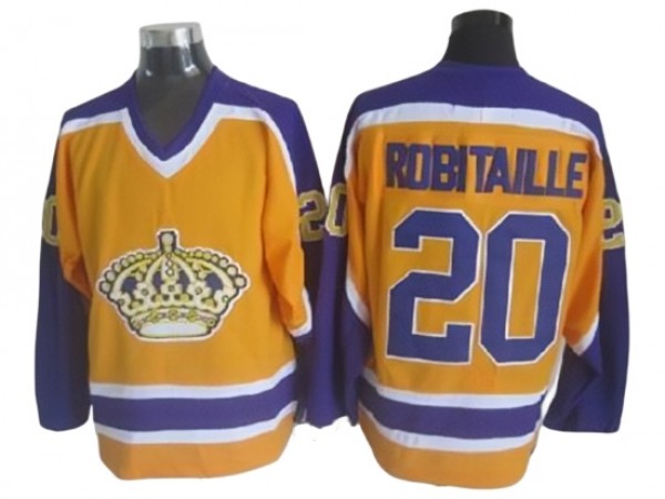 Los Angeles Kings #20 Luc Robitaille 1980 Vintage CCM Jersey - Purple