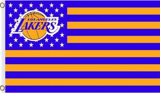 Los Angeles Lakers Star Flag 3X5Ft Polyester Banner USA Digital Print